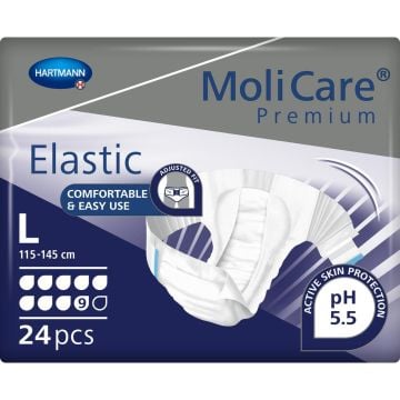 MoliCare Premium Slip Elastic Πάνες Ακράτειας Νύχτας Large 9 Σταγόνων 24τμχ REF:165573 Hartmann